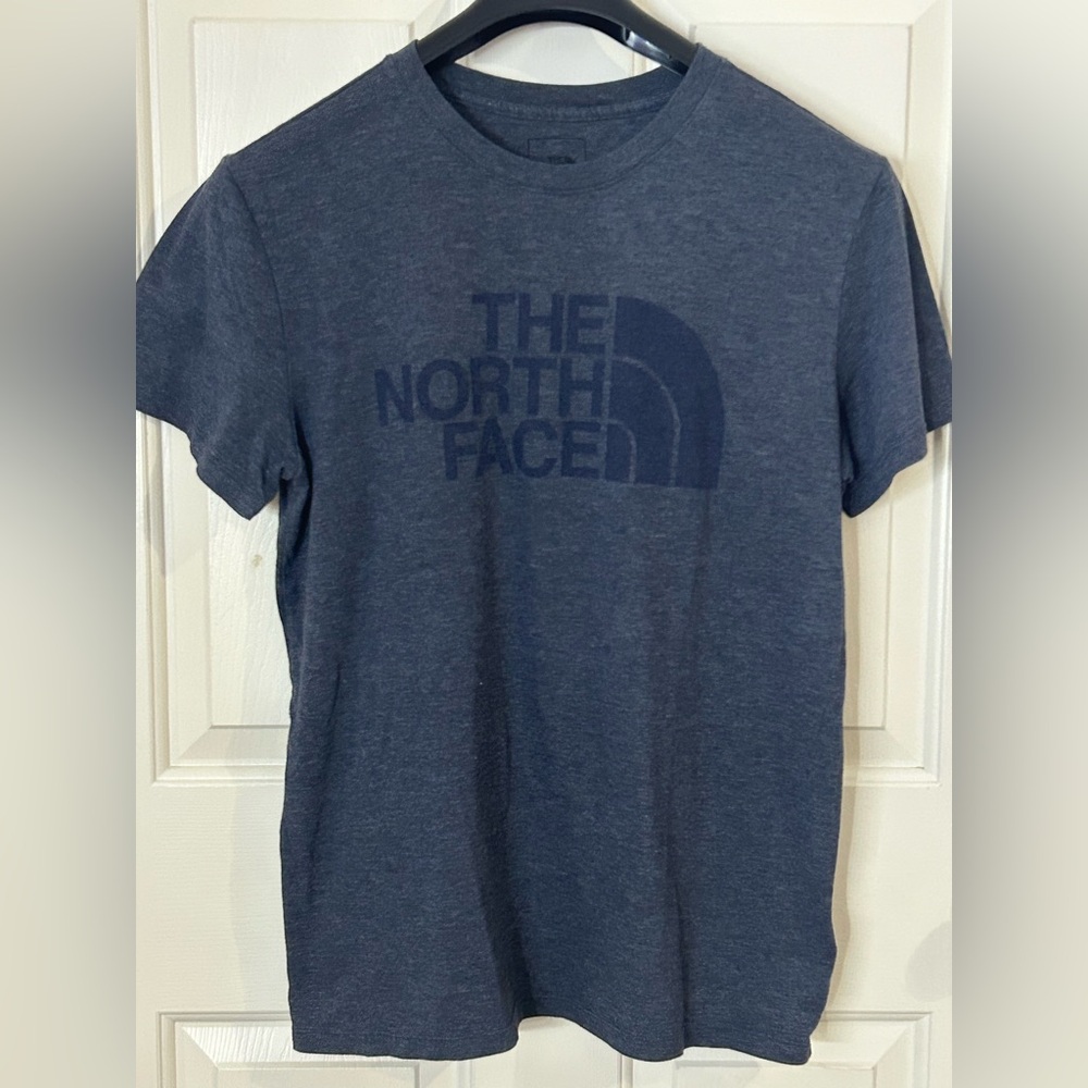 The North Face T-Shirt Men’s Large Half Dome Logo Blue Heather